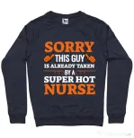 Bluza ADLER barbat This guy is taken Denim inchis