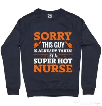 Bluza ADLER barbat This guy is taken Denim inchis