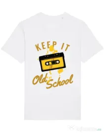 Tricou STANLEY STELLA barbat Keep it old school Alb