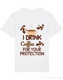 Tricou STANLEY STELLA barbat Coffee for protection Alb