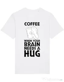 Tricou STANLEY STELLA barbat Coffee Alb