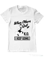 Tricou ADLER barbat I keep going Alb
