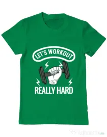 Tricou ADLER barbat Let’s workout Verde mediu