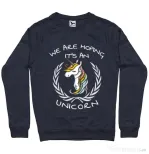 Bluza ADLER barbat Hoping for an unicorn Denim inchis