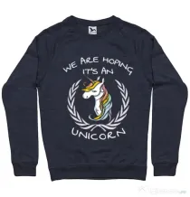 Bluza ADLER barbat Hoping for an unicorn Denim inchis