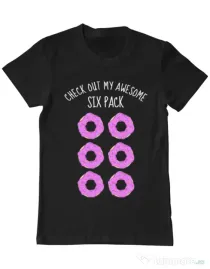 Tricou ADLER barbat Awesome sixpack Negru