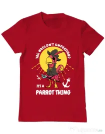 Tricou ADLER barbat It’s a parrot thing Rosu