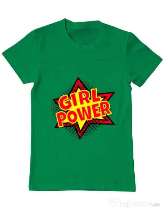 Tricou ADLER barbat Girl power Verde mediu