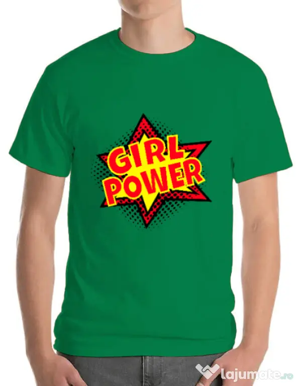 Tricou ADLER barbat Girl power Verde mediu