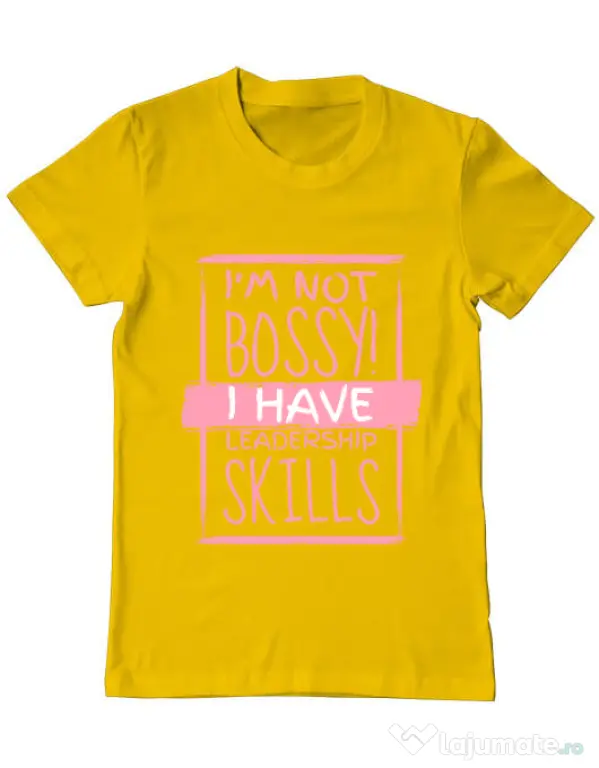 Tricou ADLER barbat I’m not bossy Galben