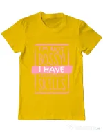 Tricou ADLER barbat I’m not bossy Galben