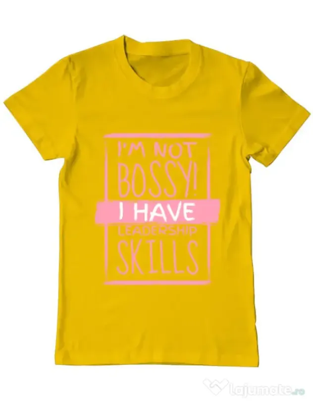 Tricou ADLER barbat I’m not bossy Galben