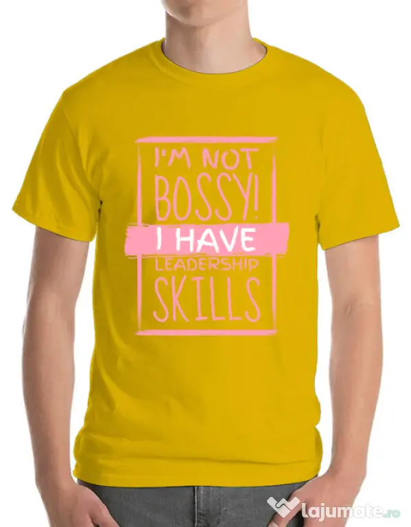 Tricou ADLER barbat I’m not bossy Galben