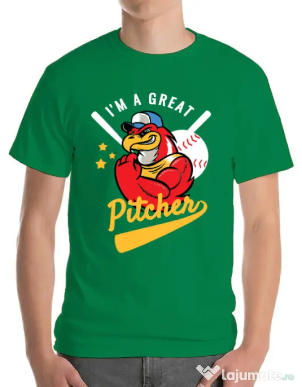 Tricou ADLER barbat Great pitcher Verde mediu