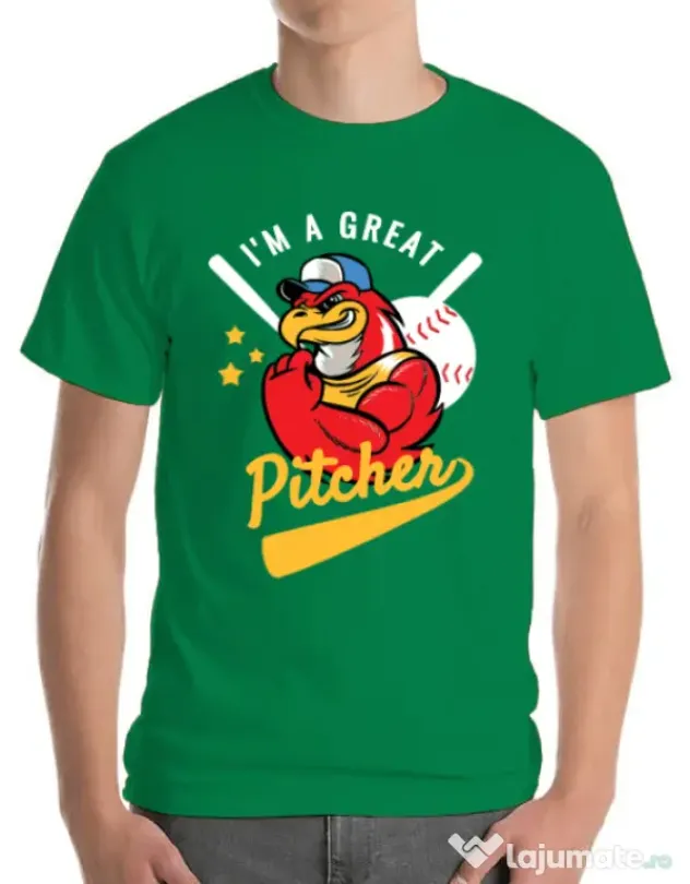 Tricou ADLER barbat Great pitcher Verde mediu