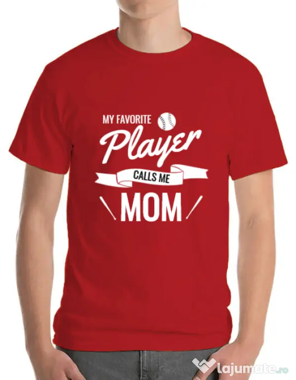 Tricou ADLER barbat My favorite player Rosu