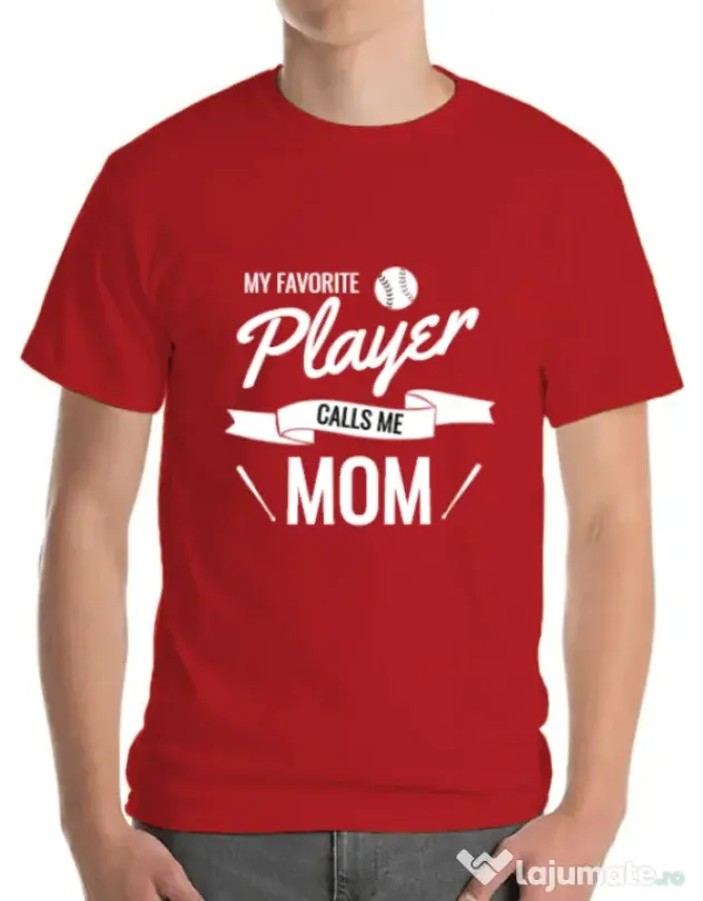 Tricou ADLER barbat My favorite player Rosu
