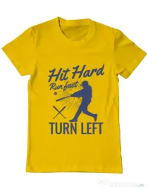 Tricou ADLER barbat Hit hard Galben