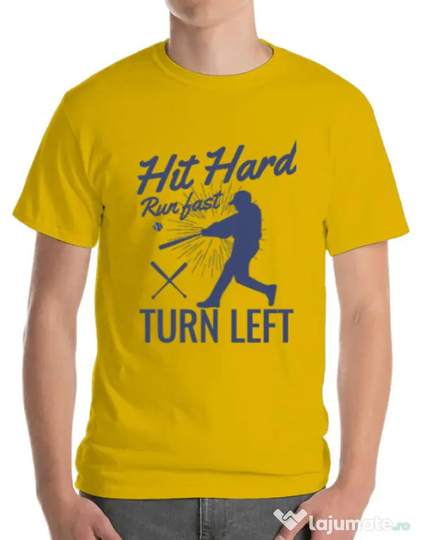 Tricou ADLER barbat Hit hard Galben