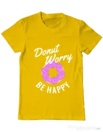 Tricou ADLER barbat Be happy Galben