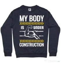 Bluza ADLER barbat Under construction Denim inchis