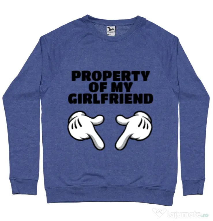 Bluza ADLER barbat Property of my girlfriend Albastru melanj