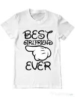 Tricou ADLER barbat Best girlfriend ever Alb