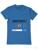 Tricou ADLER barbat I google myself Albastru azuriu