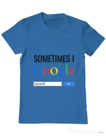 Tricou ADLER barbat I google myself Albastru azuriu