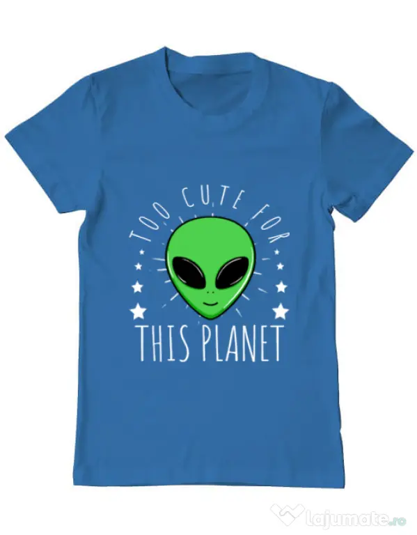 Tricou ADLER barbat Too cute Albastru azuriu