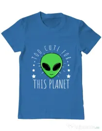 Tricou ADLER barbat Too cute Albastru azuriu