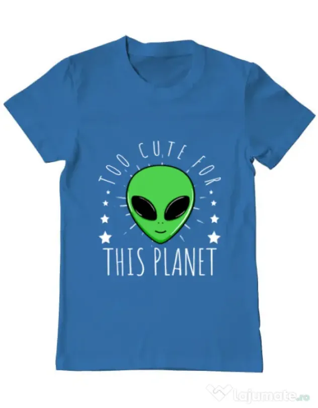 Tricou ADLER barbat Too cute Albastru azuriu