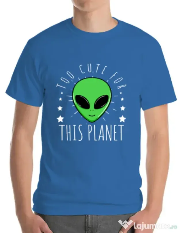 Tricou ADLER barbat Too cute Albastru azuriu