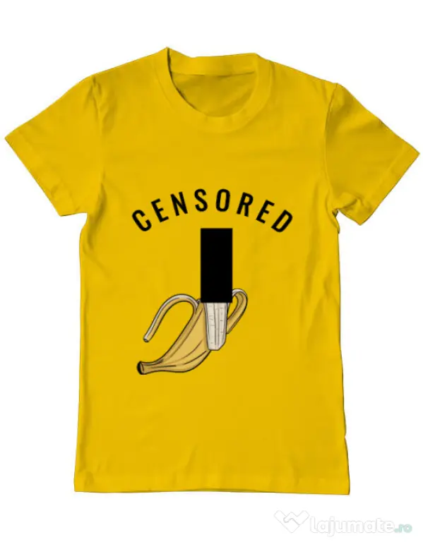 Tricou ADLER barbat Censored Galben