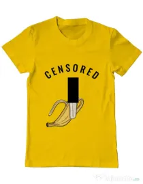 Tricou ADLER barbat Censored Galben