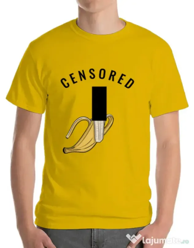 Tricou ADLER barbat Censored Galben