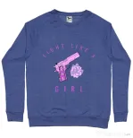 Bluza ADLER barbat Fight like a girl Albastru melanj