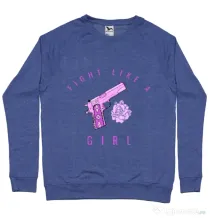 Bluza ADLER barbat Fight like a girl Albastru melanj