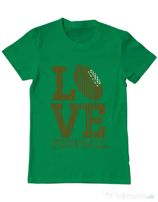 Tricou ADLER barbat Love football Verde mediu