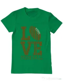 Tricou ADLER barbat Love football Verde mediu