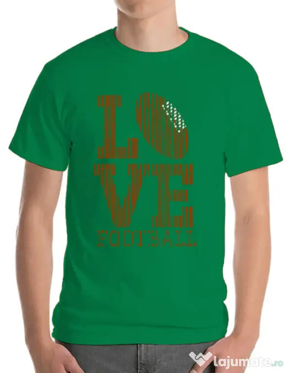 Tricou ADLER barbat Love football Verde mediu