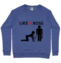 Bluza ADLER barbat Like a boss Albastru melanj