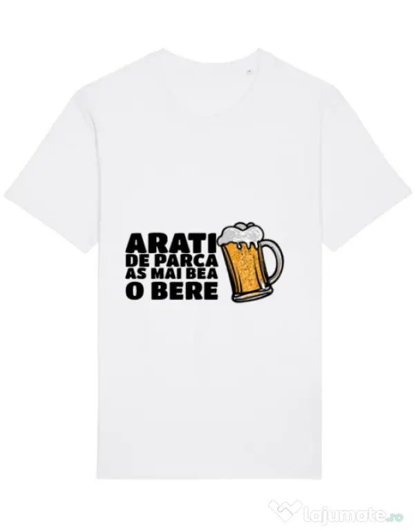 Tricou STANLEY STELLA barbat As mai bea o bere Alb