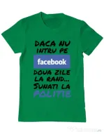 Tricou ADLER barbat Sunati la politie Verde mediu