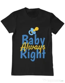 Tricou ADLER barbat Baby always right Negru