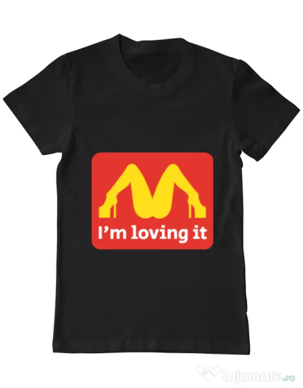 Tricou ADLER barbat I'm loving it Negru