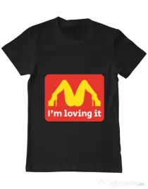 Tricou ADLER barbat I'm loving it Negru