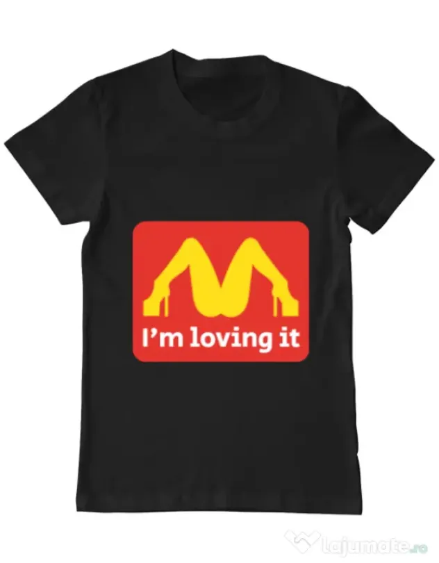 Tricou ADLER barbat I'm loving it Negru