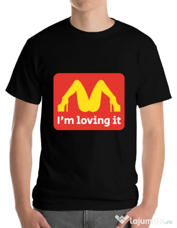 Tricou ADLER barbat I'm loving it Negru