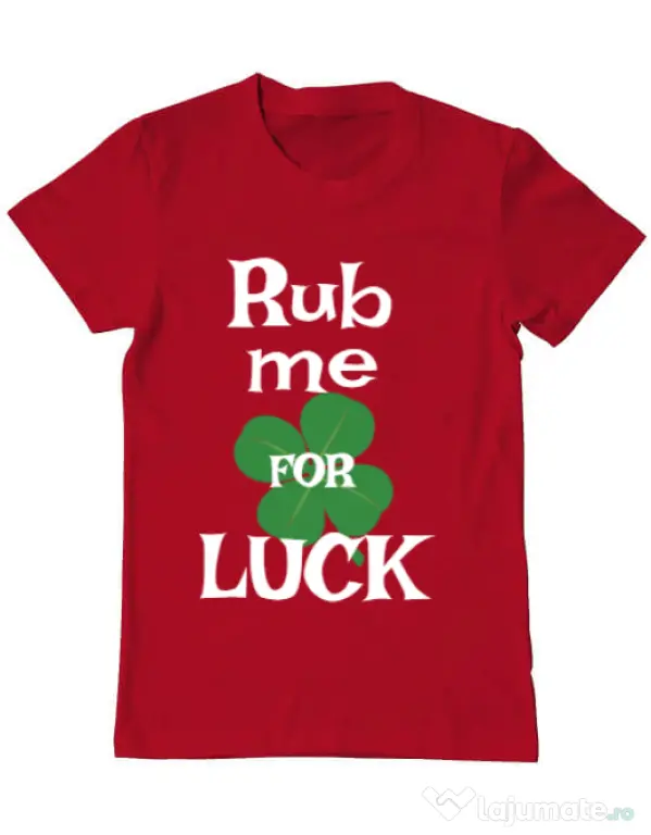 Tricou ADLER barbat Rub me for luck Rosu